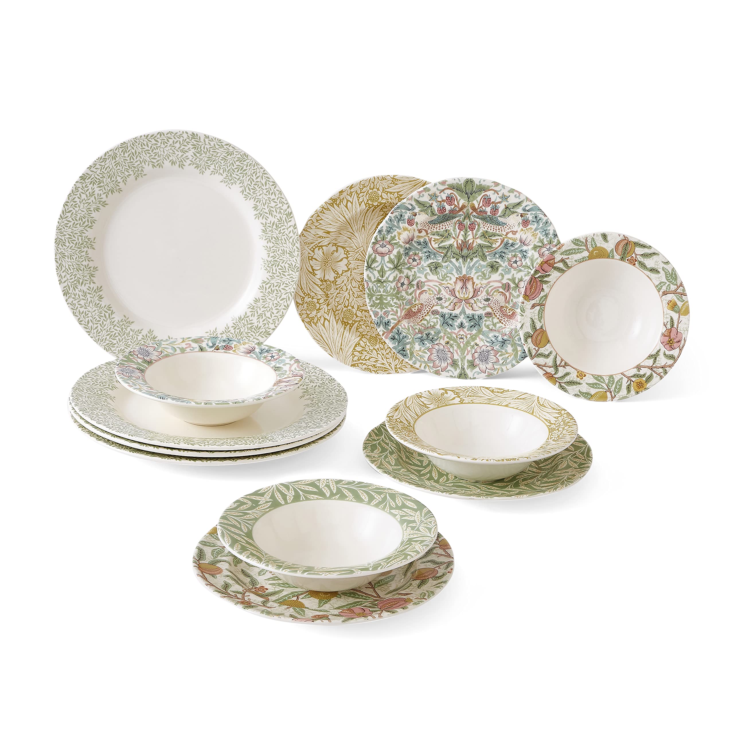 Amazon.com | Spode Morris and Co 12 Piece Dinner Set | Service for